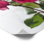 Rosa Blume Kunst drucken Poster (Ecke)