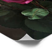 Rosa Blume Kunst drucken Poster (Ecke)
