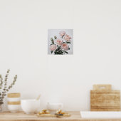 Rosa Blume Kunst drucken Poster (Küche)
