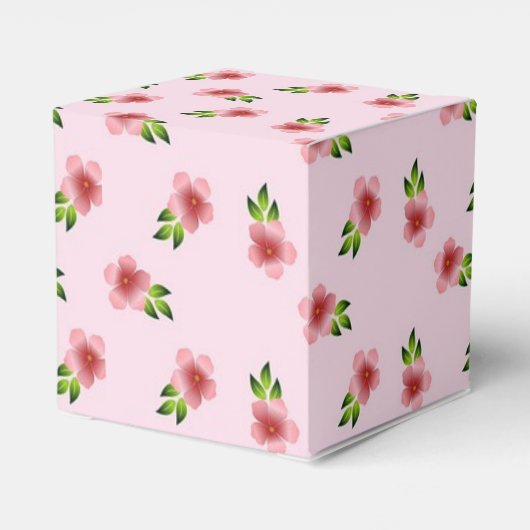 Rosa Blume Kupcake Box Geschenkschachtel (Rückseite)