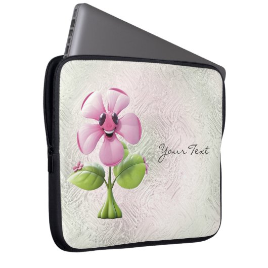 Rosa Blume Laptop-Sieb Laptopschutzhülle (Vorne Rechts)