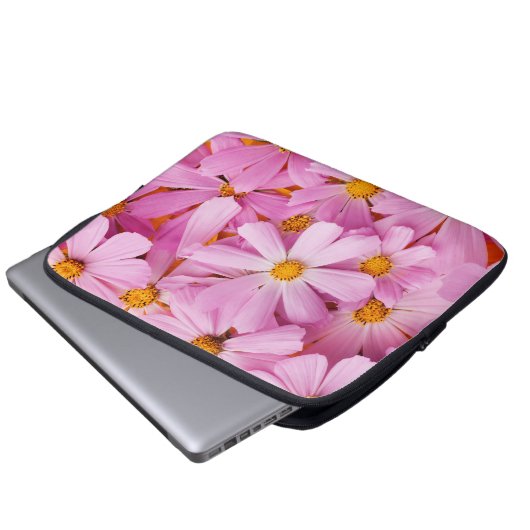 Rosa Blume Laptopschutzhülle (Vorne Knopf)