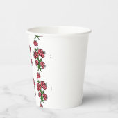 Rosa Blume Latte Tasse Pappbecher (Links)