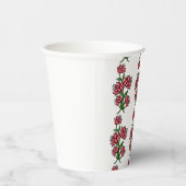 Rosa Blume Latte Tasse Pappbecher (Rechts)
