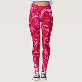 rosa Blume Leggings (Vorderseite)
