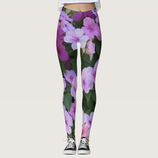 Rosa Blume Leggings (Vorderseite)