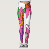 Rosa Blume Leggings (Vorderseite)