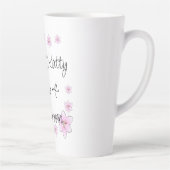 Rosa Blume Lehrer Latte Tasse (Rechts)