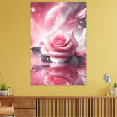 Rosa Blume Leinwand (Insitu (Wohnzimmer))
