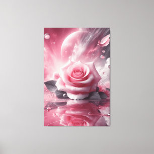 Rosa Blume Leinwand