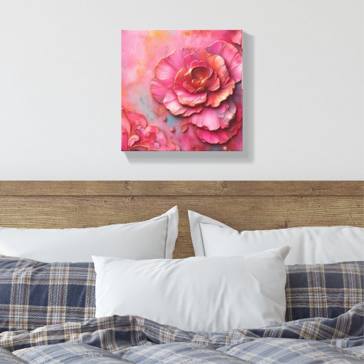 Rosa Blume Leinwand Kunst! (Insitu (Schlafzimmer))