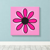 Rosa Blume Leinwanddruck (Insitu (Holzboden))
