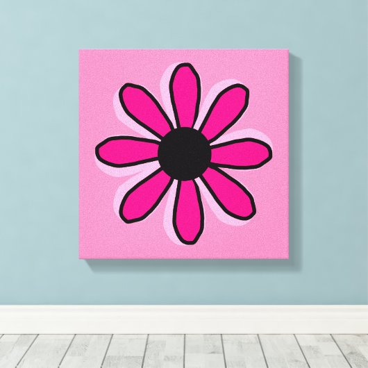 Rosa Blume Leinwanddruck (Insitu (Holzboden))