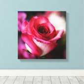 Rosa Blume Leinwanddruck (Insitu (Holzboden))