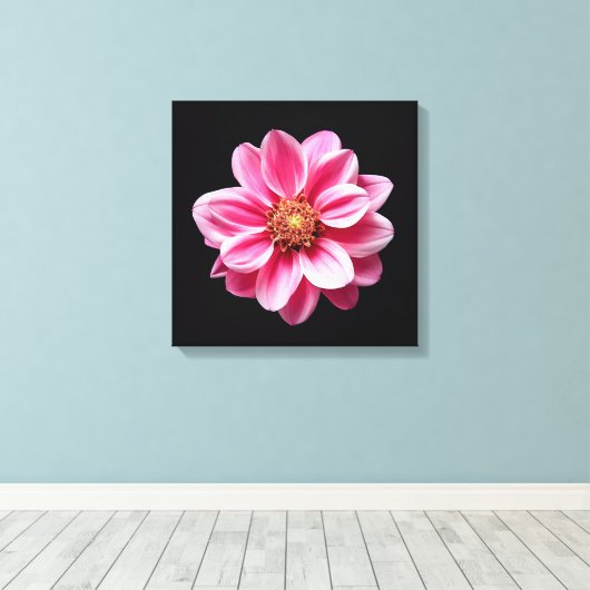 Rosa Blume Leinwanddruck (Insitu (Holzboden))