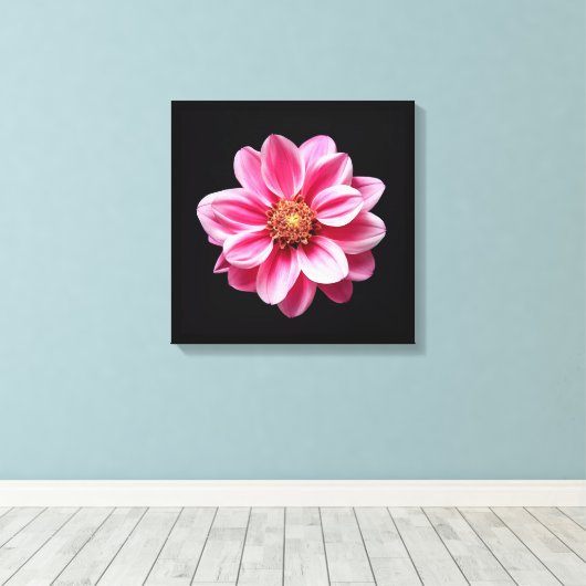 Rosa Blume Leinwanddruck (Insitu (Holzboden))