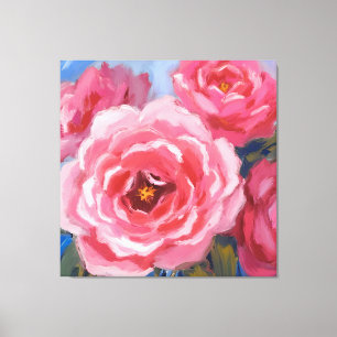 Rosa Blume Leinwanddruck