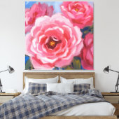 Rosa Blume Leinwanddruck (Insitu (Schlafzimmer))