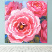 Rosa Blume Leinwanddruck (Insitu (Holzboden))