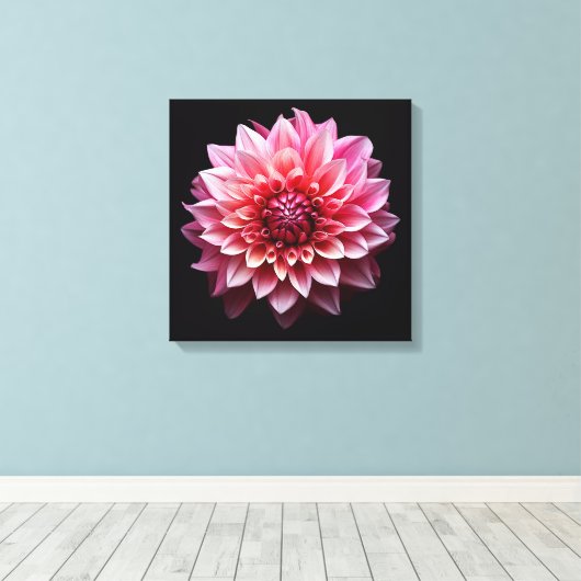 Rosa Blume Leinwanddruck (Insitu (Holzboden))