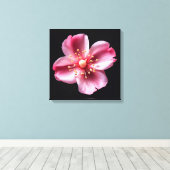 Rosa Blume Leinwanddruck (Insitu (Holzboden))