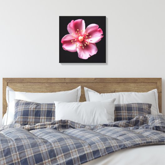 Rosa Blume Leinwanddruck (Insitu (Schlafzimmer))