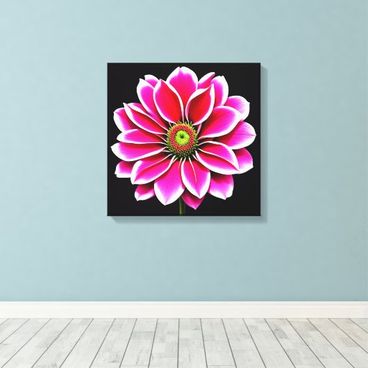 Rosa Blume Leinwanddruck (Insitu (Holzboden))