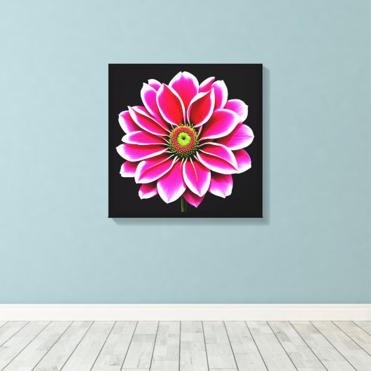 Rosa Blume Leinwanddruck (Insitu (Holzboden))