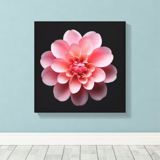 Rosa Blume Leinwanddruck (Insitu (Holzboden))