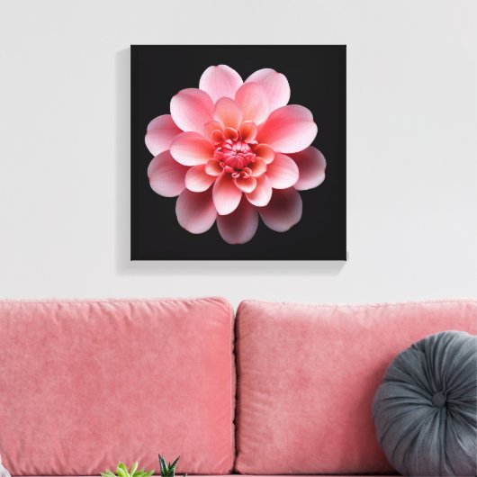 Rosa Blume Leinwanddruck (Insitu (Wohnzimmer))