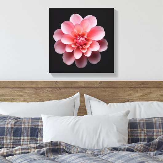 Rosa Blume Leinwanddruck (Insitu (Schlafzimmer))