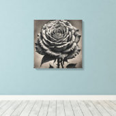 Rosa Blume Leinwanddruck (Insitu (Holzboden))