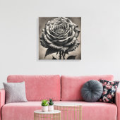 Rosa Blume Leinwanddruck (Insitu (Wohnzimmer))