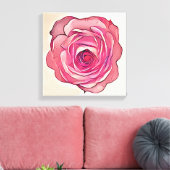Rosa Blume Leinwanddruck (Insitu (Wohnzimmer))