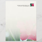 Rosa Blume Letterhead Briefbogen (Vorderseite)