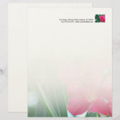 Rosa Blume Letterhead Briefbogen (Vorne/Hinten)