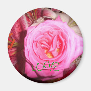 rosa Blume, LIEBE Magnet
