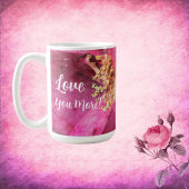 Rosa Blume Liebe Mehr Kaffeetasse