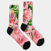 Rosa Blume Lift Vintage Art Socken (Rechts)