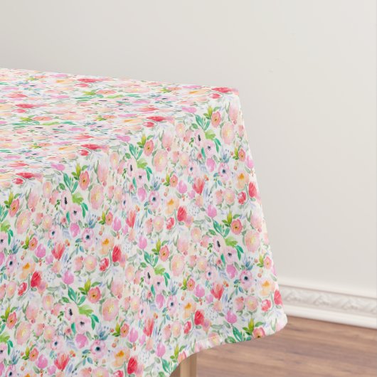 Rosa Blume lila weiße Pastellfarben Tischdecke (Beispiel)