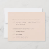 Rosa Blume Lotus Hochzeit rsvp Reaktion (Rückseite)