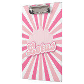 Rosa Blume Lotus Klemmbrett (Links)