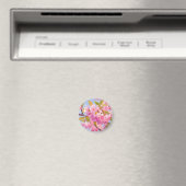 Rosa Blume Magnet (In Situ (Geschirrspüler))
