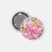 Rosa Blume Magnet (Vorderseite/Rückseite)