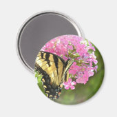 Rosa Blume Magnet (Vorderseite/Rückseite)