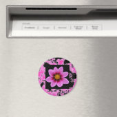 Rosa Blume Magnet (In Situ (Geschirrspüler))