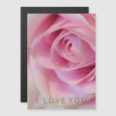 Rosa Blume Magnetkarte (Vorne/Hinten)