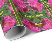 Rosa Blume Malerei Personalisiert Geschenkpapier (Rolleneckpunkt)