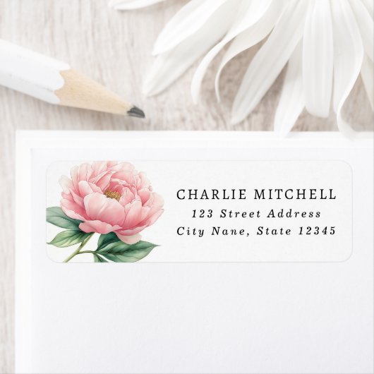 Rosa Blume Malerei Rücksendeadresse (Insitu)