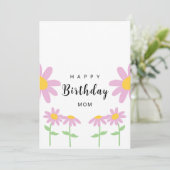 Rosa Blume Mama Geburtstagkarte Dankeskarte (Stehend Vorderseite)